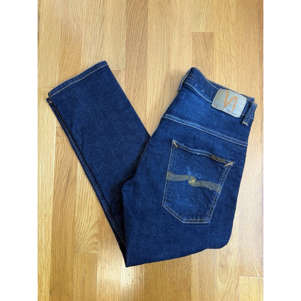 NWOT Nudie Jeans Thin Finn blue denim 32 X 26 Slim 2% elastane Made in Italy